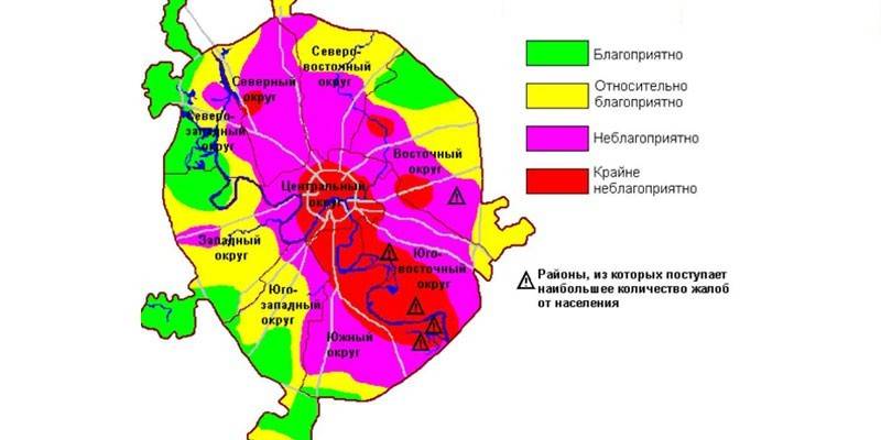Ekologiczna mapa Moskwy