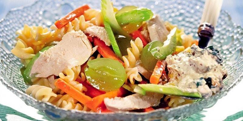 Con pollo y uvas