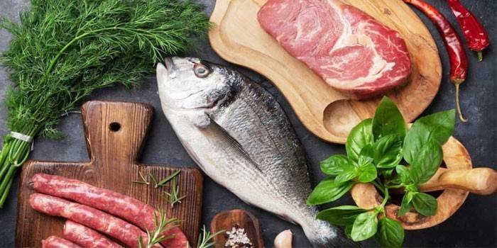 Productos de carne y pescado.