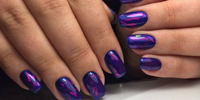 Diseño de cristal roto azul