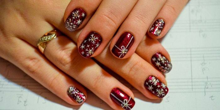Con copos de nieve