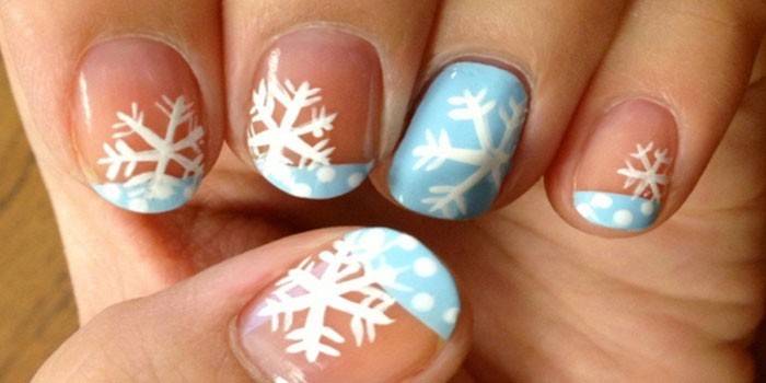 Con copos de nieve