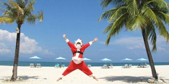 Santa Claus a palmy