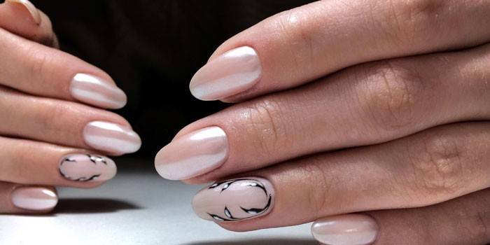 Mãe rosa de manicure pérola