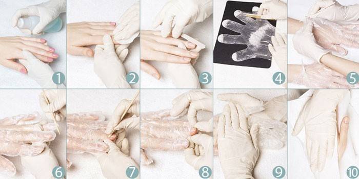 Instrucciones paso a paso para una manicura brasileña.