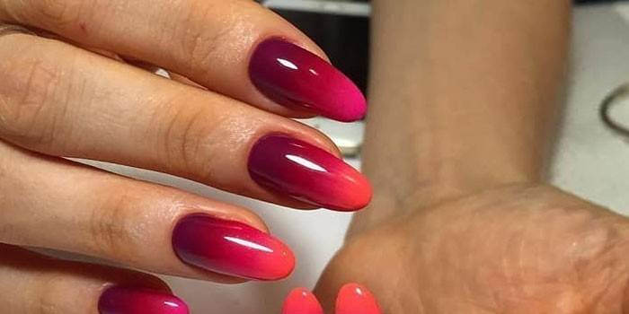 Técnica de Ombre em unhas compridas