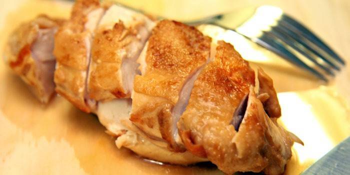 Pechuga de pollo al horno en salsa de soja