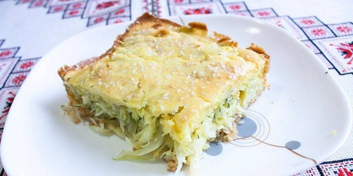 Plátok kapusty na tanieri