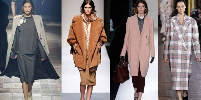 Meninas em casacos da moda.