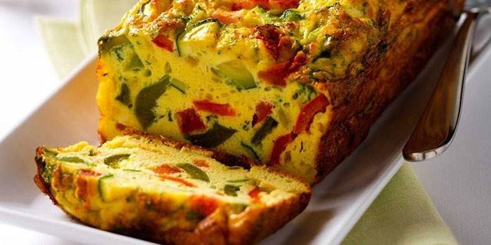 Omelete assado com legumes