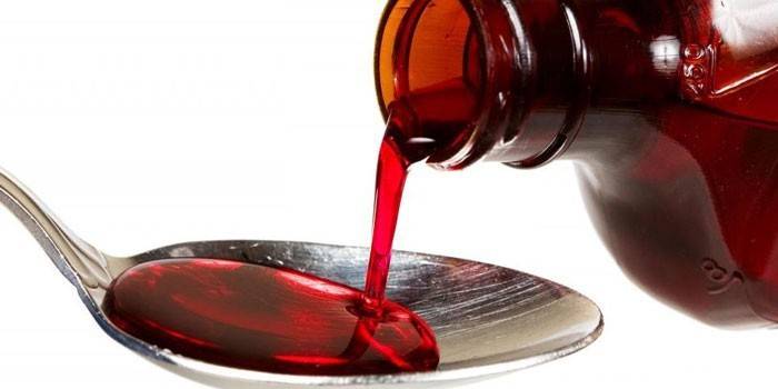 Sirup sa naleje do lyžice