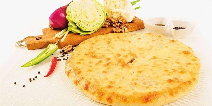 Torta com repolho kefir