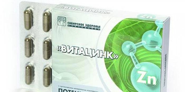 Vitacinc na embalagem