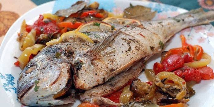 Pescado con verduras