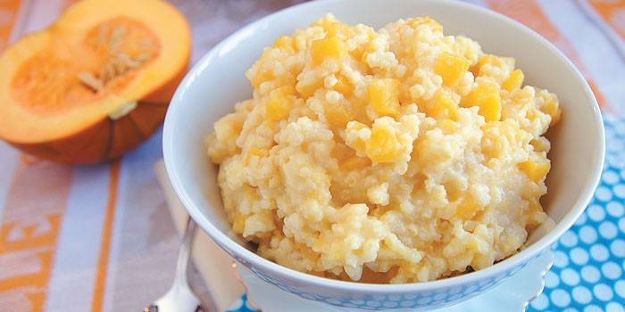 Gachas de trigo y calabaza