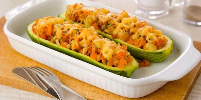 Con verduras y queso