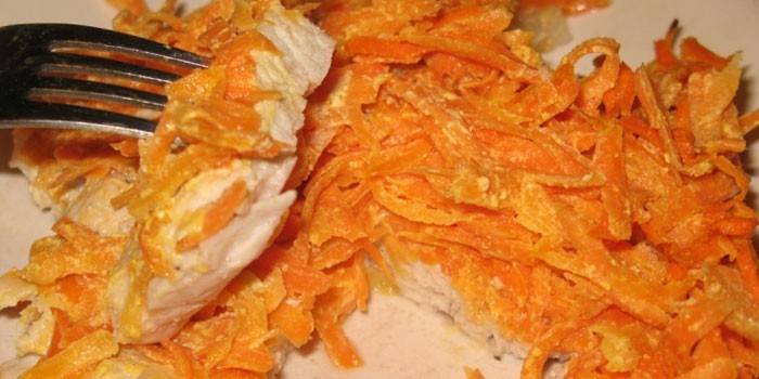 Costeletas de filé de peru com cenoura