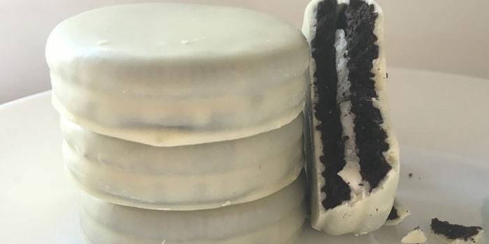 En chocolate blanco