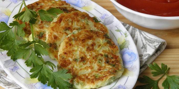 Buñuelos con queso y hierbas