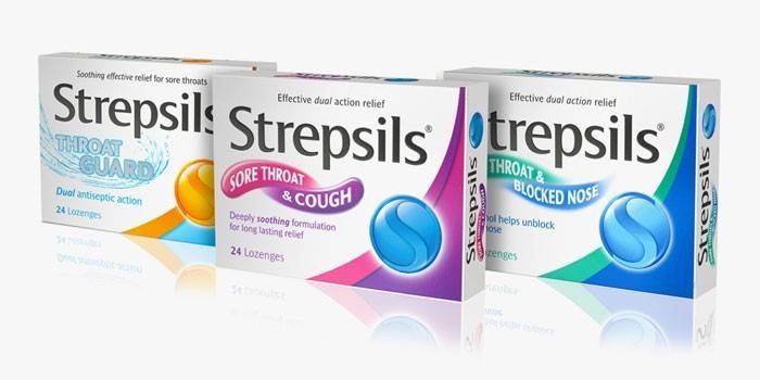 Strepsils comprimidos em cartela