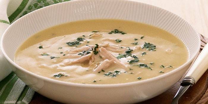 Sopa de creme de frango