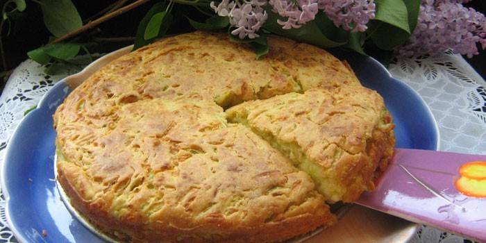 Torta de abóbora em um prato