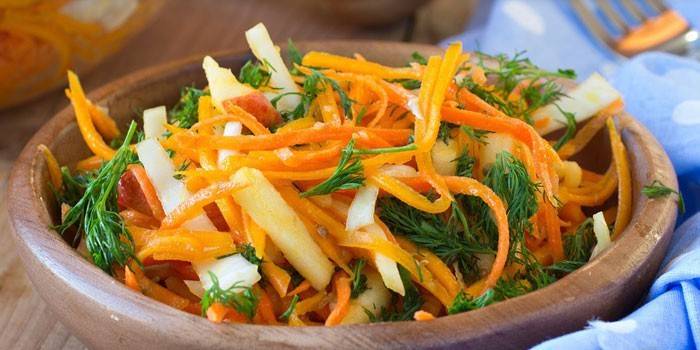 Salada de abóbora crua