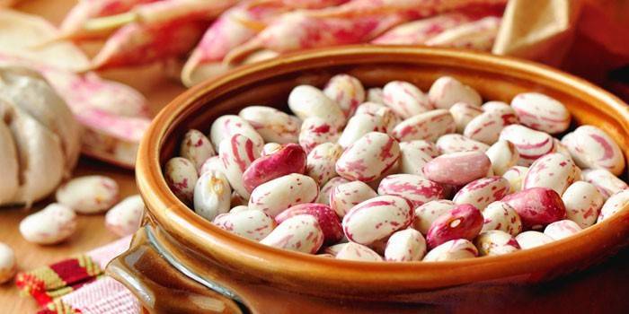 Frijoles en un plato