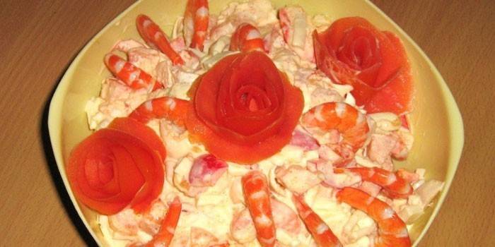 Salada de camarão