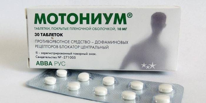 Pakowanie tabletek Motonium