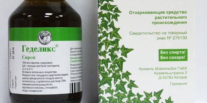 Sirup proti kašľu Gedelix