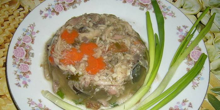 Cabeças de peixe gelatinoso