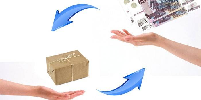 Dinheiro no esquema de entrega