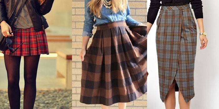 Faldas a cuadros estilo ideas