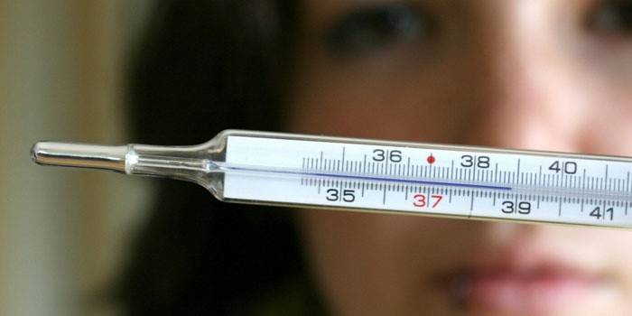 Alta temperatura em um termômetro