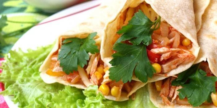 Burrito s kuracím mäsom