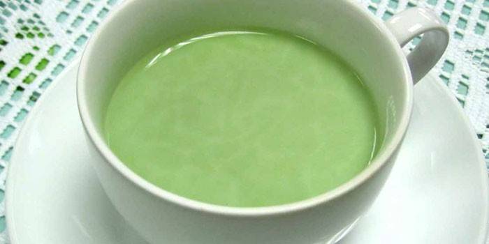 Té verde con leche