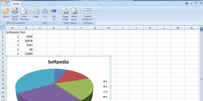 Okno przeglądarki Microsoft Office Excel