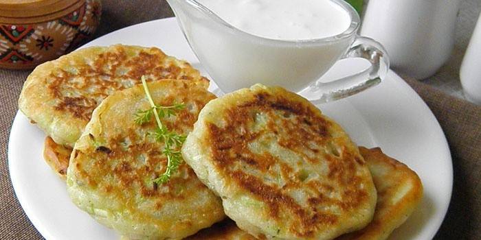 Buñuelos de dieta de calabacín
