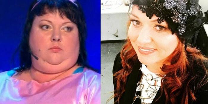 Olga Kartunková pred a po chudnutí