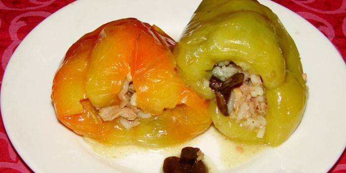 Pimentas cozidas