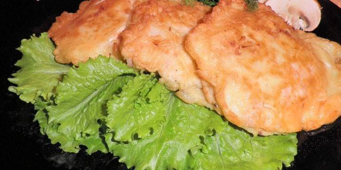 Pollo y lechuga