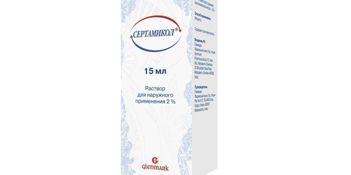 Roztwór Sertamicolu w opakowaniu