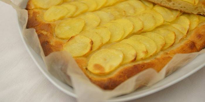 Pastel de papa abierto