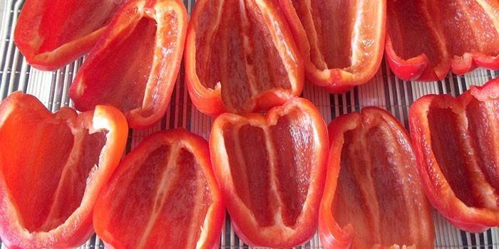 Mitades de pimiento
