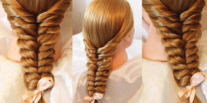 Penteado rabo de peixe