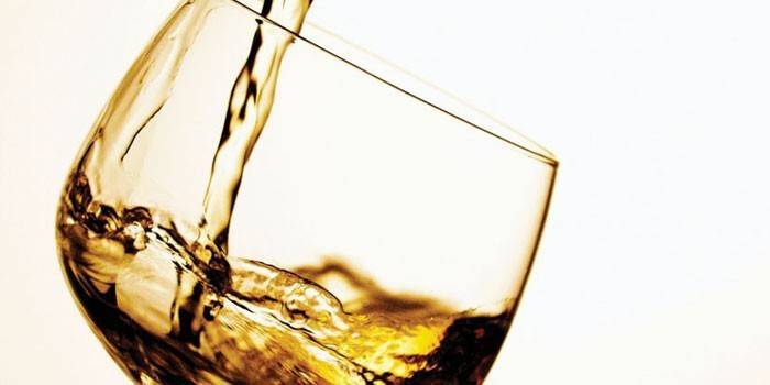Vino en un vaso