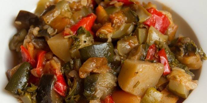 Papas con verduras