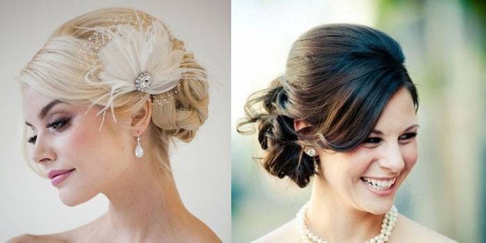 Penteados de casamento com tecelagem e acessórios