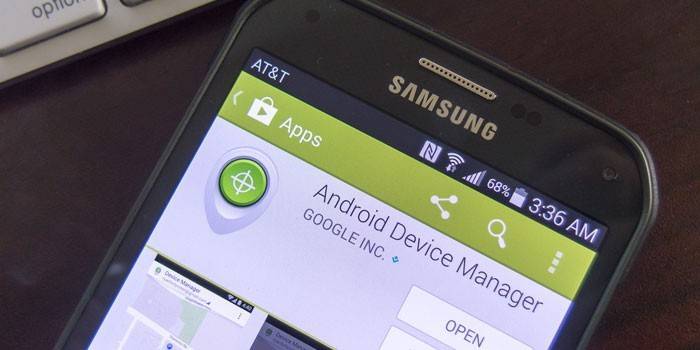 Aplikacja Android Device Manager w telefonie